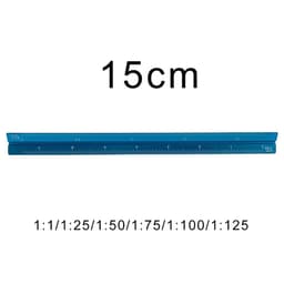 image-TUTU high quality colorful 15cm aluminum triangular scale ruler aluminum 1:20 - 1:600 alloy metal scale regua desenho H0003