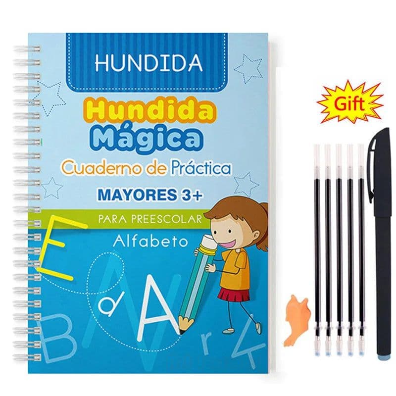 image-Learning Books for Children Spanish Calligraphy Notebook English Montessori Magic Book Mathematical Copybooks Notebooks Kids