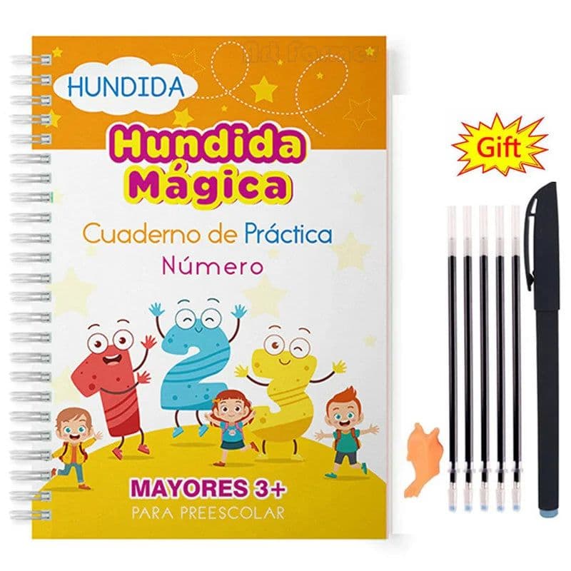image-Learning Books for Children Spanish Calligraphy Notebook English Montessori Magic Book Mathematical Copybooks Notebooks Kids