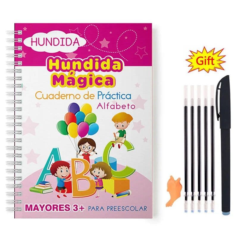 image-Learning Books for Children Spanish Calligraphy Notebook English Montessori Magic Book Mathematical Copybooks Notebooks Kids