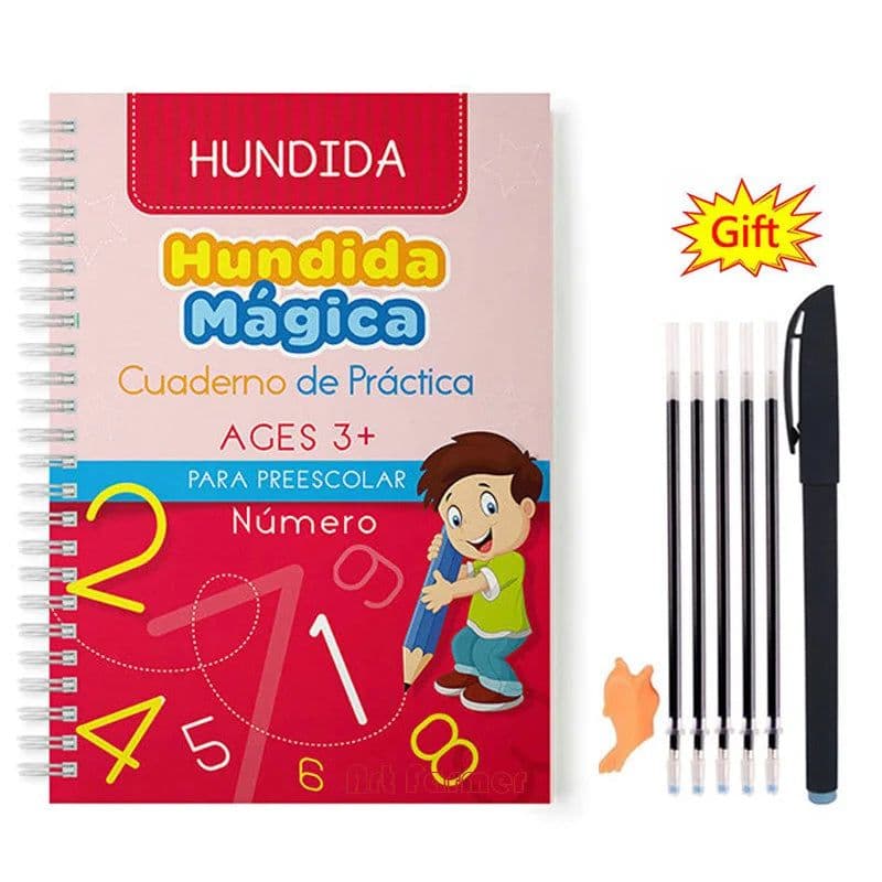 image-Learning Books for Children Spanish Calligraphy Notebook English Montessori Magic Book Mathematical Copybooks Notebooks Kids