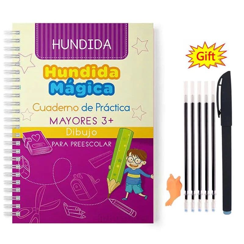 image-Learning Books for Children Spanish Calligraphy Notebook English Montessori Magic Book Mathematical Copybooks Notebooks Kids