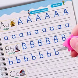 image-Learning Books for Children Spanish Calligraphy Notebook English Montessori Magic Book Mathematical Copybooks Notebooks Kids