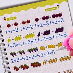 image-Learning Books for Children Spanish Calligraphy Notebook English Montessori Magic Book Mathematical Copybooks Notebooks Kids