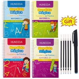 image-Learning Books for Children Spanish Calligraphy Notebook English Montessori Magic Book Mathematical Copybooks Notebooks Kids
