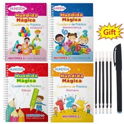 image-Learning Books for Children Spanish Calligraphy Notebook English Montessori Magic Book Mathematical Copybooks Notebooks Kids