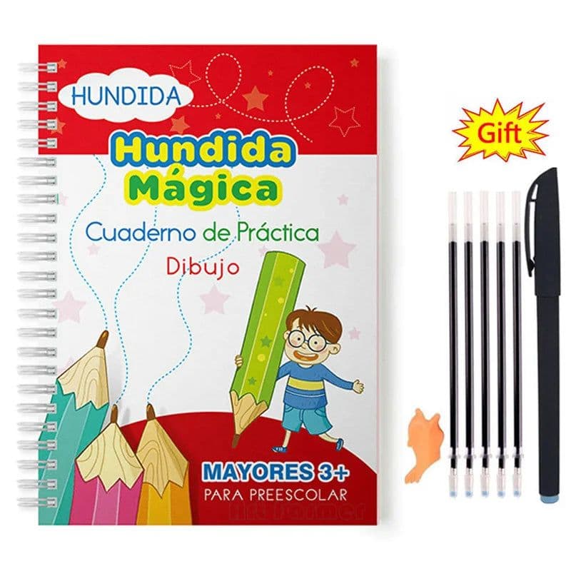 image-Learning Books for Children Spanish Calligraphy Notebook English Montessori Magic Book Mathematical Copybooks Notebooks Kids