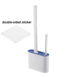 image-Wall Hanging Silicone Toilet Brush Long Handle Quick Dry Toilet Cleaning Brush for WC Bathroom Accessories Cleaning Tools