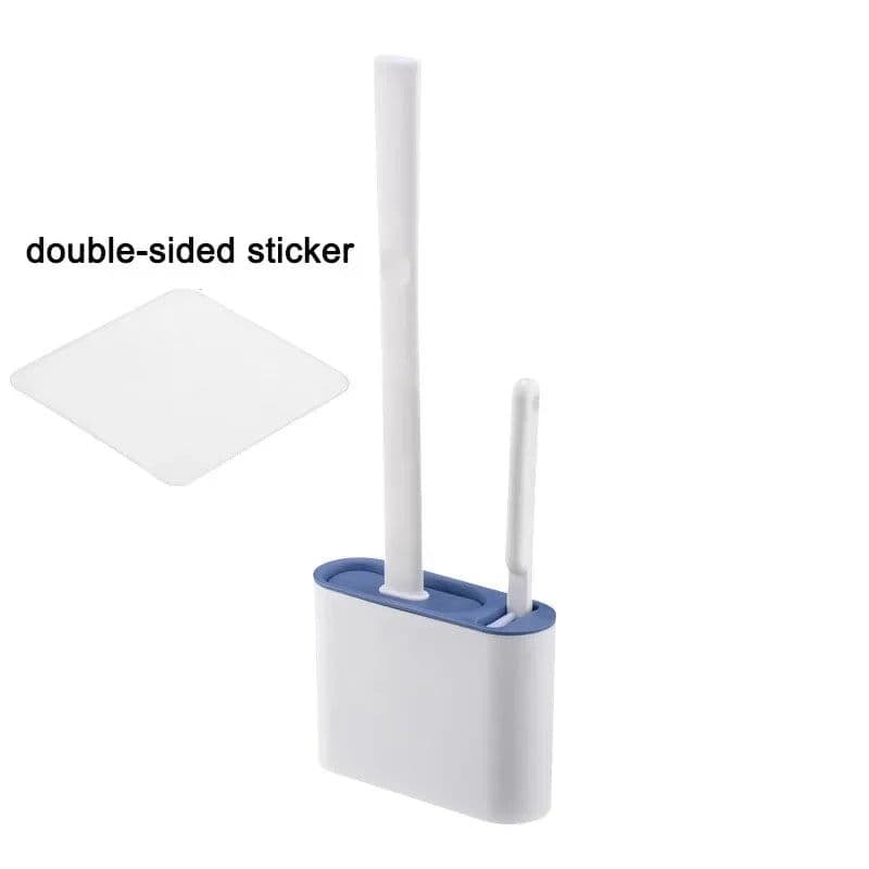 image-Wall Hanging Silicone Toilet Brush Long Handle Quick Dry Toilet Cleaning Brush for WC Bathroom Accessories Cleaning Tools