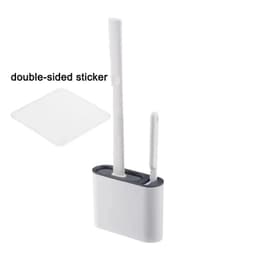 image-Wall Hanging Silicone Toilet Brush Long Handle Quick Dry Toilet Cleaning Brush for WC Bathroom Accessories Cleaning Tools