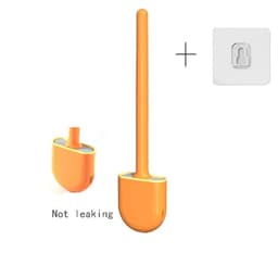 image-Wall Hanging Silicone Toilet Brush Long Handle Quick Dry Toilet Cleaning Brush for WC Bathroom Accessories Cleaning Tools