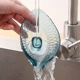 image-1Pc Leaf Design Drain Soap Box with Suction Cup Decorative Plastic Self Draining Bathroom Soap Tray Bathroom Organizers Storage