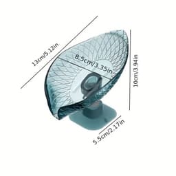 image-1Pc Leaf Design Drain Soap Box with Suction Cup Decorative Plastic Self Draining Bathroom Soap Tray Bathroom Organizers Storage