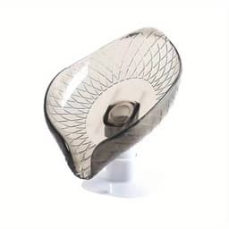 image-1Pc Leaf Design Drain Soap Box with Suction Cup Decorative Plastic Self Draining Bathroom Soap Tray Bathroom Organizers Storage