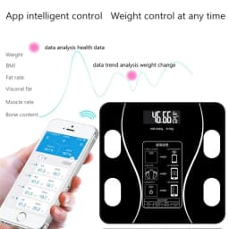 image-Body Fat Scale Smart Wireless Digital Bathroom Weight Scale Body Composition Analyzer with Smartphone App Bluetooth USB Charging