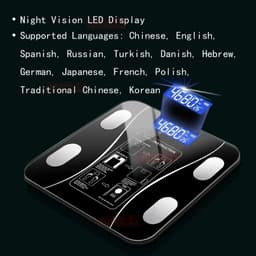 image-Body Fat Scale Smart Wireless Digital Bathroom Weight Scale Body Composition Analyzer with Smartphone App Bluetooth USB Charging