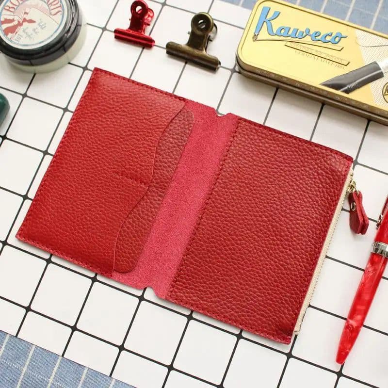 image-Fromthenon Litchi Grain Leather Travelers Notebook Card Bag Storage Bag For Midori Traveler's Notebook Business Gift Stationery