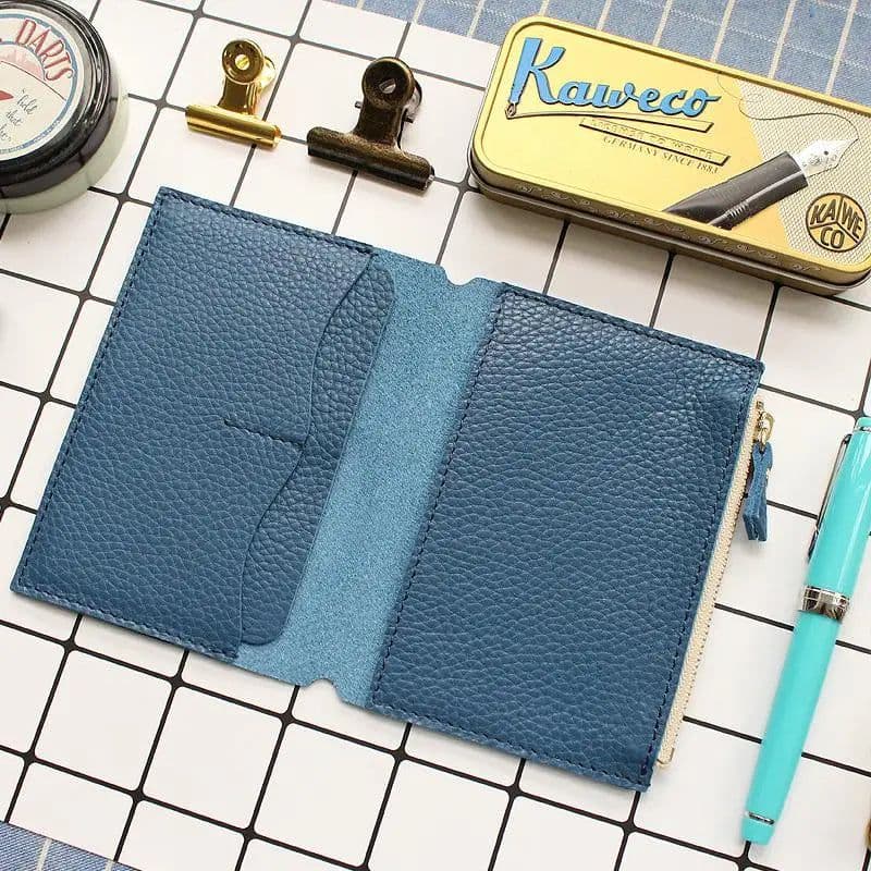 image-Fromthenon Litchi Grain Leather Travelers Notebook Card Bag Storage Bag For Midori Traveler's Notebook Business Gift Stationery