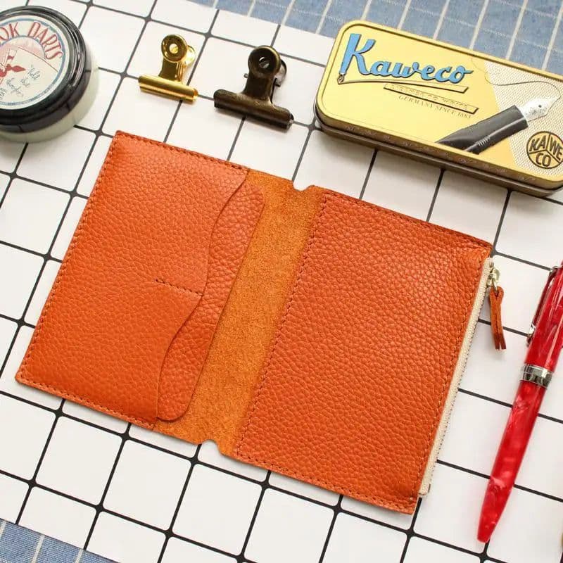 image-Fromthenon Litchi Grain Leather Travelers Notebook Card Bag Storage Bag For Midori Traveler's Notebook Business Gift Stationery