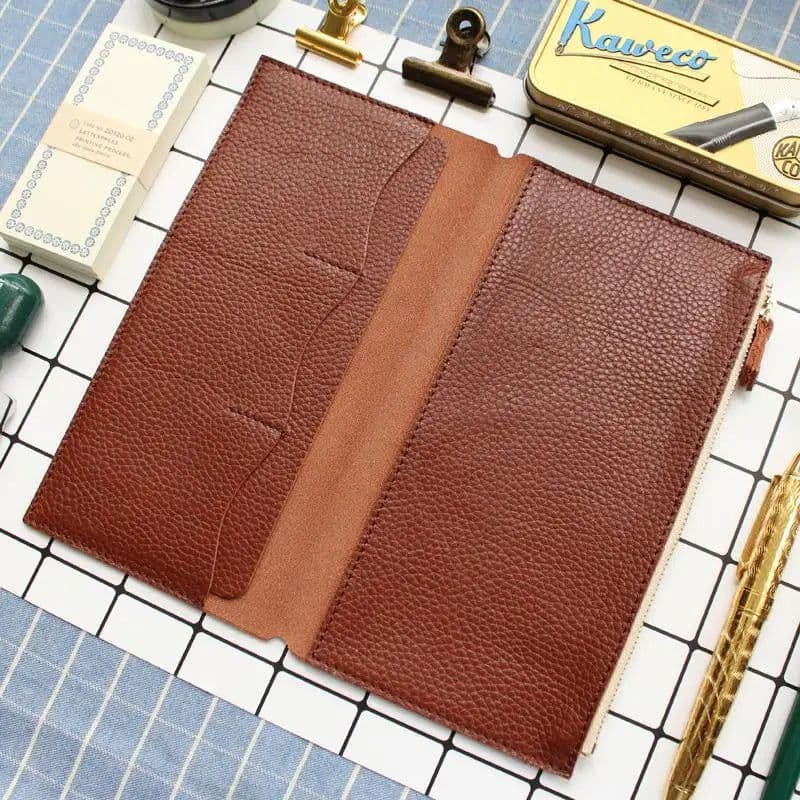 image-Fromthenon Litchi Grain Leather Travelers Notebook Card Bag Storage Bag For Midori Traveler's Notebook Business Gift Stationery