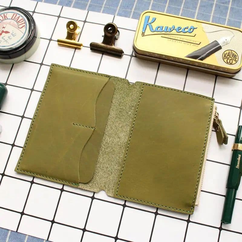 image-Fromthenon Litchi Grain Leather Travelers Notebook Card Bag Storage Bag For Midori Traveler's Notebook Business Gift Stationery