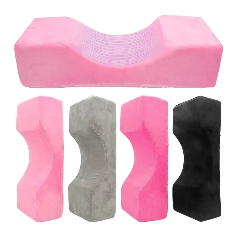 image-Lash Pillow Neck Support Eyelash Soft Pillow Grafting Eyelashes Memory Foam Eyelash Extension Pillow With Pocket Makeup Salon