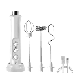 image-3 In 1 Portable Rechargeable Electric Milk Frother Foam Maker Handheld Foamer High Speeds Drink Mixer Coffee Frothing Wand