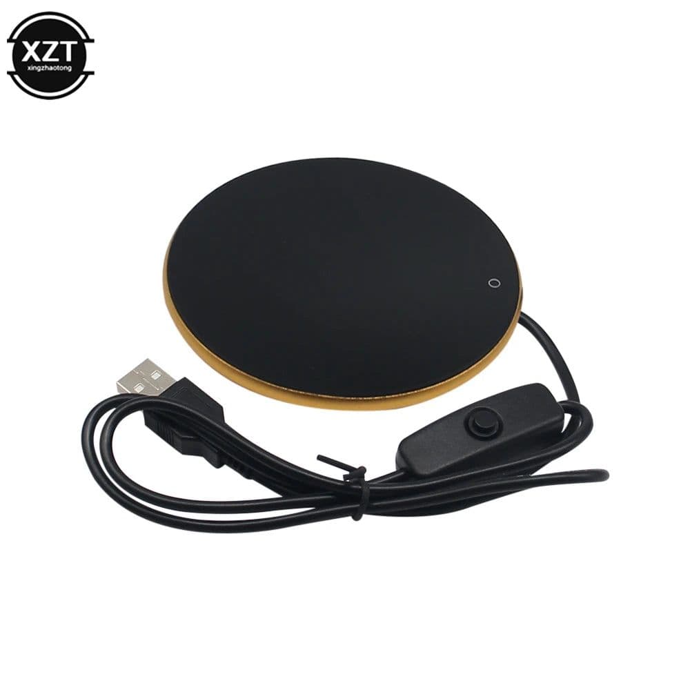 image-Mini USB Heating Coaster Portable Milk Coffee Heater Intelligent Thermostatic Coaster Type-c Thermal Insulation Coaster
