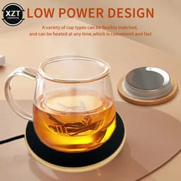 image-Mini USB Heating Coaster Portable Milk Coffee Heater Intelligent Thermostatic Coaster Type-c Thermal Insulation Coaster