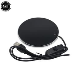 image-Mini USB Heating Coaster Portable Milk Coffee Heater Intelligent Thermostatic Coaster Type-c Thermal Insulation Coaster