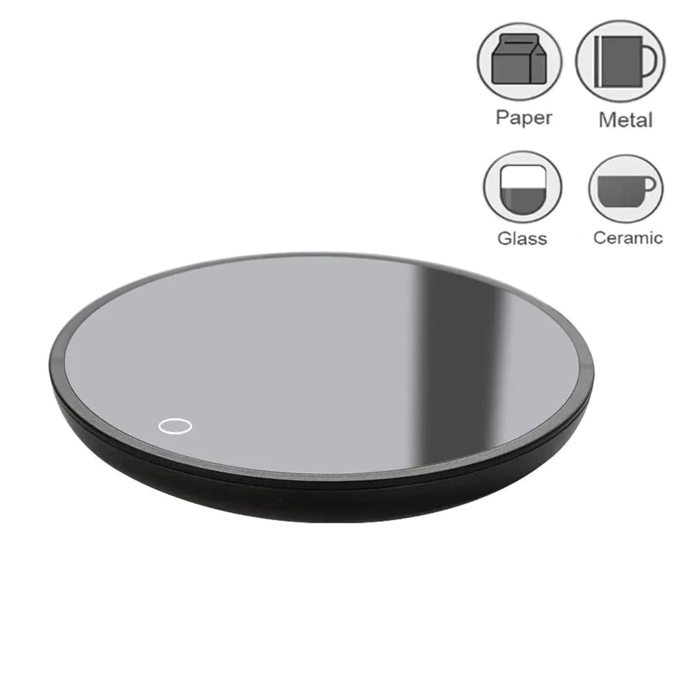 image-DC 5V USB Coffee Mug Cup Warmer Milk Tea Water Cup Heating Electric Touch Pad Temperature Adjustable Hot Tea Maker Heater Warmer
