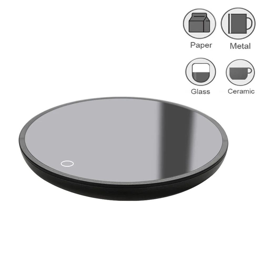 image-DC 5V USB Coffee Mug Cup Warmer Milk Tea Water Cup Heating Electric Touch Pad Temperature Adjustable Hot Tea Maker Heater Warmer
