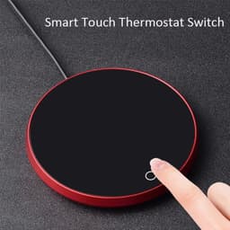 image-DC 5V USB Coffee Mug Cup Warmer Milk Tea Water Cup Heating Electric Touch Pad Temperature Adjustable Hot Tea Maker Heater Warmer