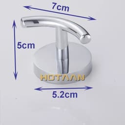 image-Robe Hook,Clothes Hook,Stainless steel Construction with Chrome finish,Bathroom hook Bathroom Accessories,10902-B