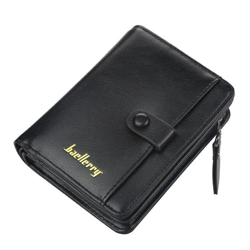 image-Fashion Men Wallets High Quality PU Leather Zipper Short Design Card Holder Male Purse with Coin Pockett Holder Men Wallets