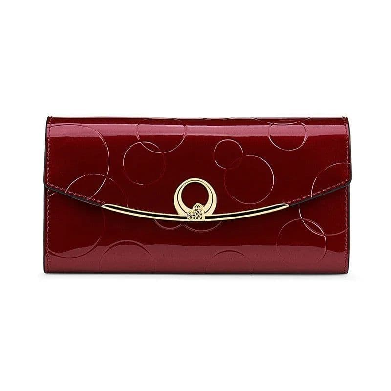 image-Genuine Leather Walletsfor Women Luxury Designer Purses RFID Card Holder Women's Long Handbag High Quality Ladies Gift