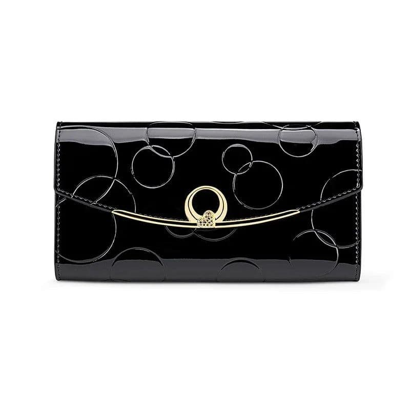 image-Genuine Leather Walletsfor Women Luxury Designer Purses RFID Card Holder Women's Long Handbag High Quality Ladies Gift