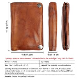 image-Handmade Wrinkle Wallet Original Leather Genuine Cow Leather Vertical Mens Wallets Retro Money Clips Luxury Short Billfold Purse