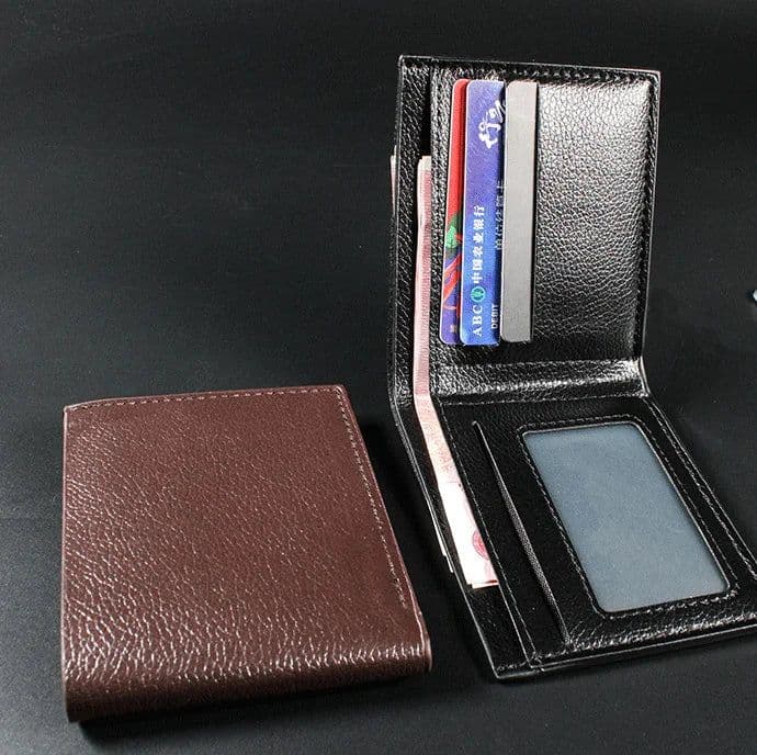 image-Leather Men Wallets Premium Product Real Cowhide Wallets for Man Short Black Walet Portefeuille Homme Design Purses Coin Bag