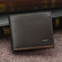 image-Leather Men Wallets Premium Product Real Cowhide Wallets for Man Short Black Walet Portefeuille Homme Design Purses Coin Bag