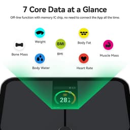 image-Digital Body Fat Scales, Human Body Scale, Smart TFT Color Screen, Heart Rate, Precise and Professional Smart body Weight Scale