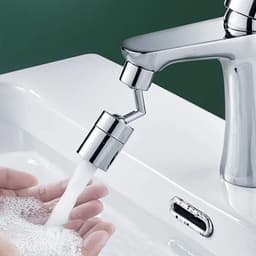 image-stainless steel 720°Rotation Faucet extender Universal Splash-proof Saving Faucet Sprayer Head Bathroom kitchen Extender Adapter