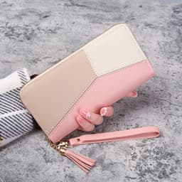 image-Fashion Zipper Wallets Women's Long Purses Handbags Coin Purse Cards Holder PU Leather Billfold Wallet