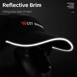 image-WEST BIKING Summer Cycling Caps Sun Visor UV Protection Smiling Face Pattern Reflective Helmet Inner Hats Cooling Sport Gear
