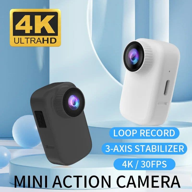 image-2023 New WIFI 4K HD Thumb Action Camera Anti-shake Video Driving Recorder Riding Pocket Aport Camera with Magnetic Back Clip