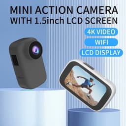 image-2023 New WIFI 4K HD Thumb Action Camera Anti-shake Video Driving Recorder Riding Pocket Aport Camera with Magnetic Back Clip