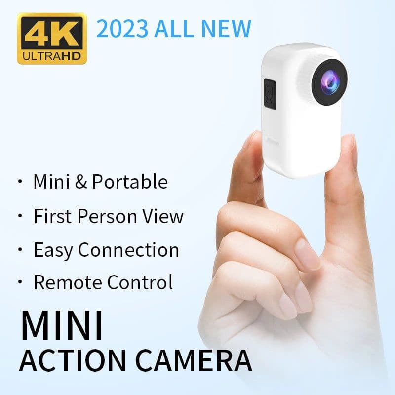 image-2023 New WIFI 4K HD Thumb Action Camera Anti-shake Video Driving Recorder Riding Pocket Aport Camera with Magnetic Back Clip