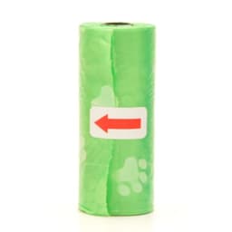 image-Pet Poop Bags Disposable Dog Waste Bags, Bulk Poop Bags with Leash Clip and Bone Bag Dispenser 1Roll Bags with Paw Prints