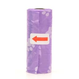 image-Pet Poop Bags Disposable Dog Waste Bags, Bulk Poop Bags with Leash Clip and Bone Bag Dispenser 1Roll Bags with Paw Prints