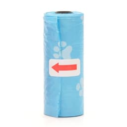 image-Pet Poop Bags Disposable Dog Waste Bags, Bulk Poop Bags with Leash Clip and Bone Bag Dispenser 1Roll Bags with Paw Prints